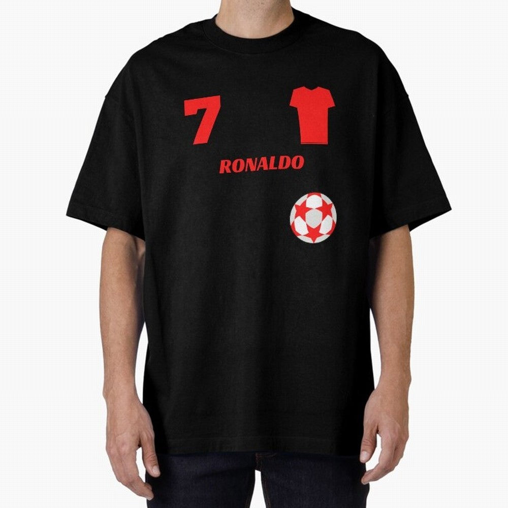 Ronaldo 7 - Man U Back to Manchester Oversized T-Shirt Celebrate Golden Goal Energy in FIFA World Cup 2026 USA Canada Mexico for Fans of Cristiano Ronaldo and Portugal, Spain and Germany, Bringing Game Day Rituals, Football Legends, Country Pride
