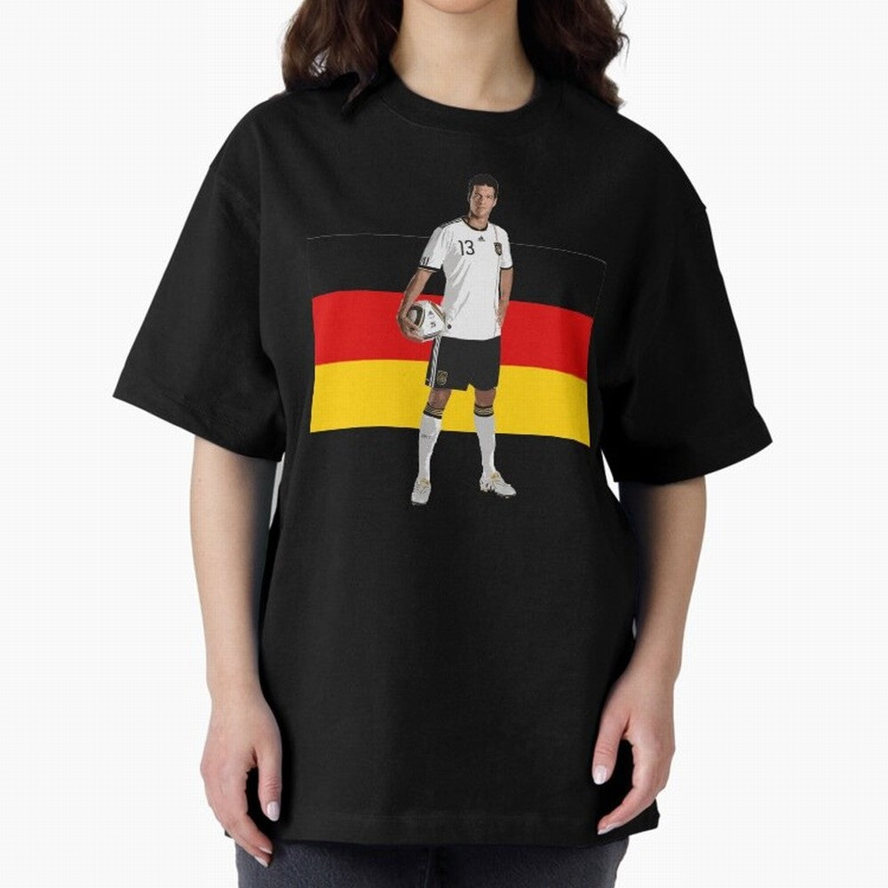 Michael Ballack - German Football Legend Oversized T-Shirt Make Game Day About Match Day Hype around FIFA World Cup 2026 Group Stage, Haaland, England, Classic Soccer Heritage, Championship Pressure, Fan Loyalty and International Pride; Ideal for