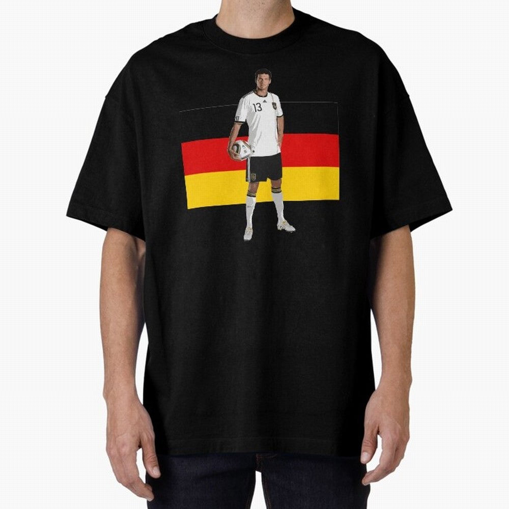 Michael Ballack - German Football Legend Oversized T-Shirt Make Game Day About Match Day Hype around FIFA World Cup 2026 Group Stage, Haaland, England, Classic Soccer Heritage, Championship Pressure, Fan Loyalty and International Pride; Ideal for