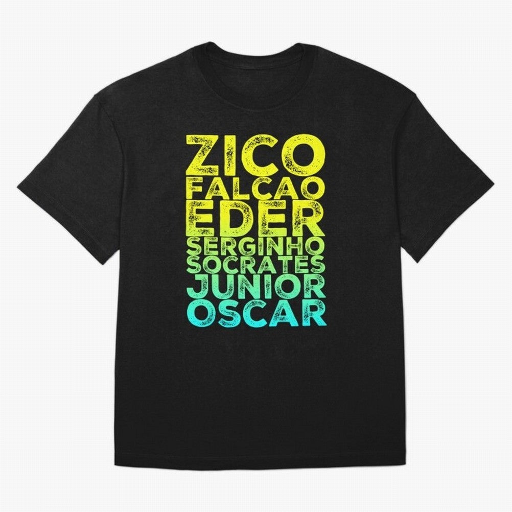 Brazil 1982 zico socrates eder best team never to win world cup79 Oversized T-Shirt Build FIFA World Cup 2026 Group Stage Spirit, Made for Netherlands, Messi, Soccer Culture, Superstar Moments, National Team Dreams and Competitive Fire; Perfect for