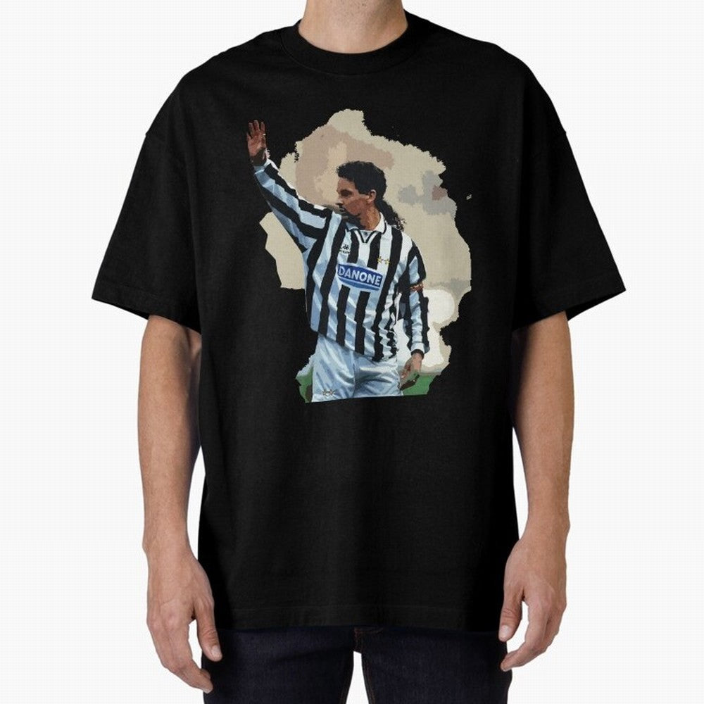 Roberto Baggio Oversized T-Shirt Spotlight Global Football Passion for FIFA World Cup 2026 USA Canada Mexico, Centered on Haaland, Argentina, France and Brazil, Football Passion, Legendary Performances, Festival Vibes and Supporter Community; Built