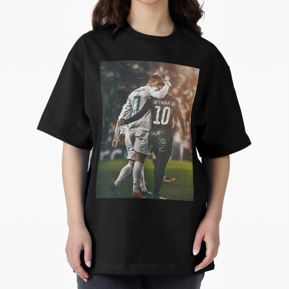 Neymar and Ronaldo Poster	 Oversized T-Shirt Bring FIFA World Cup 2026 Group Stage Made for Cristiano Ronaldo, England and Germany Energy, Football Passion, Legendary Performances, Festival Vibes and Supporter Community; Built for Supporters