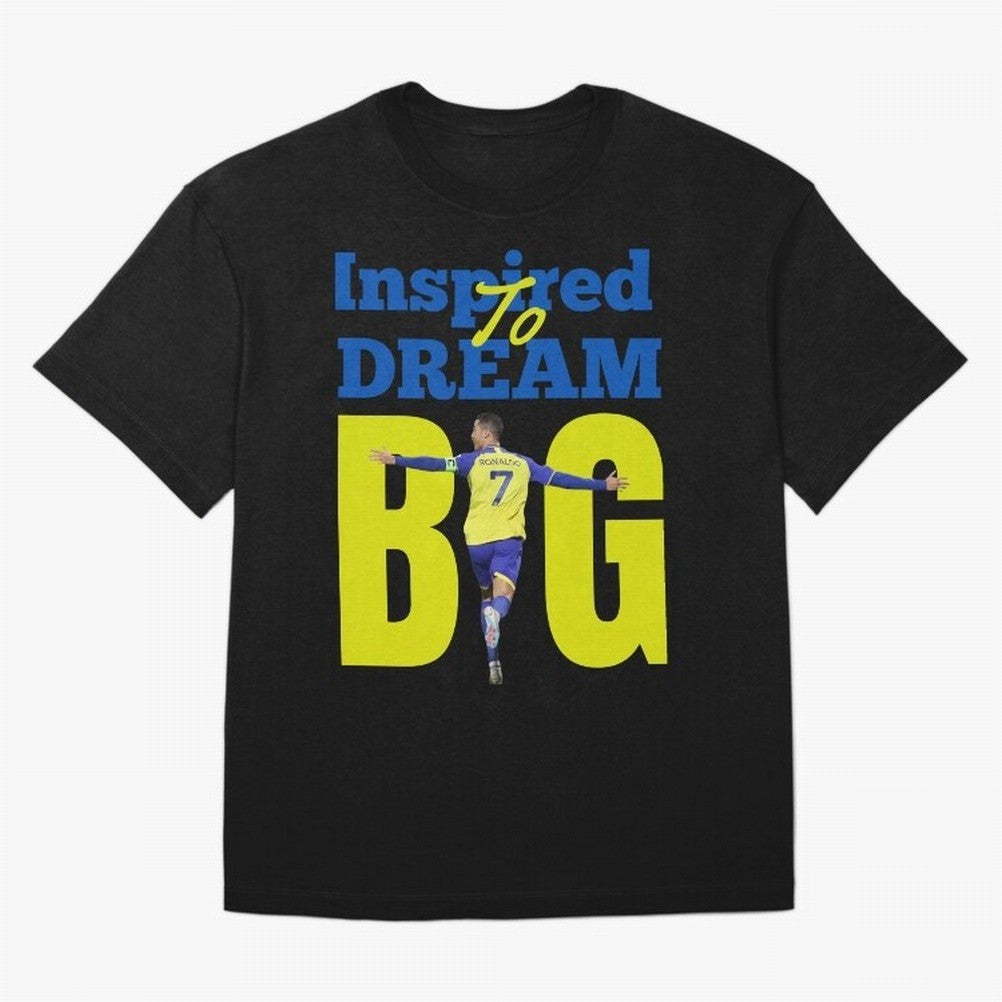 Inspired To Dream Big Oversized T-Shirt Stand with the FIFA World Cup 2026 Journey through Neymar, Haaland and Cristiano Ronaldo Highlights, France and Portugal Pride, Fan Favorite Moments, National Team Passion, Big Match Drama and Soccer History;