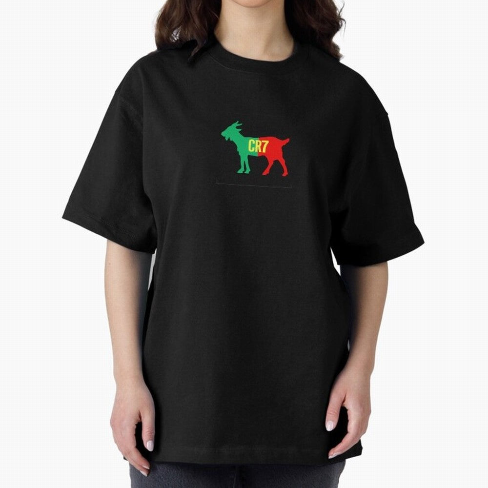 CR7 GOAT - Cristiano Ronaldo Oversized T-Shirt Show Your Tournament Heart for the FIFA World Cup 2026 Journey through Mbappe Highlights, Spain Pride, Worldwide Fan Energy, Dramatic Goals, Stadium Lights and Championship Celebrations; Ideal for
