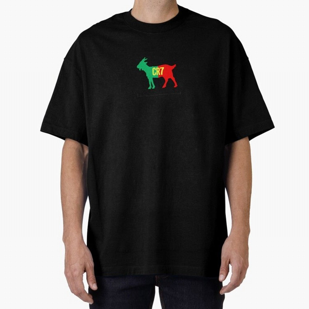 CR7 GOAT - Cristiano Ronaldo Oversized T-Shirt Show Your Tournament Heart for the FIFA World Cup 2026 Journey through Mbappe Highlights, Spain Pride, Worldwide Fan Energy, Dramatic Goals, Stadium Lights and Championship Celebrations; Ideal for