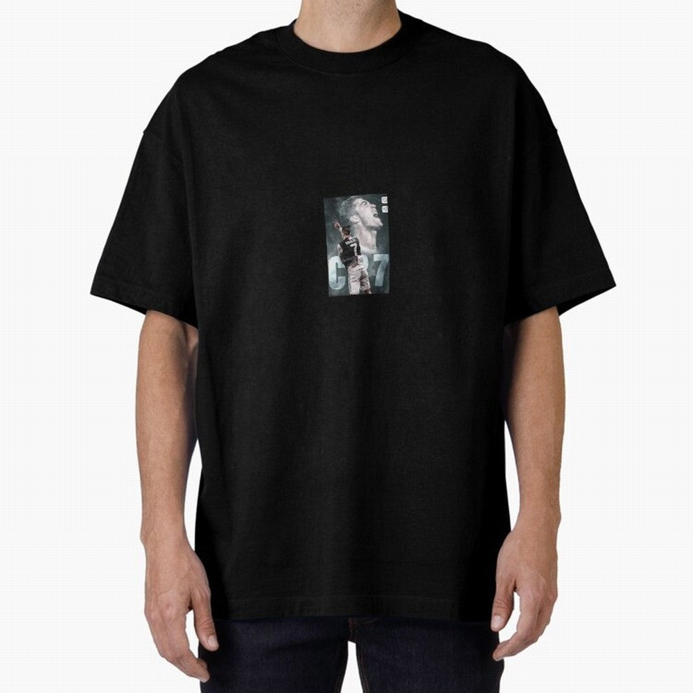 Ronaldo sticker Oversized T-Shirt Join Supporters Worldwide for Global Football Passion for FIFA World Cup 2026, Connected to Mbappe and Neymar, Spain and Netherlands, Sports Nostalgia, International Competition, Famous Players and Unforgettable