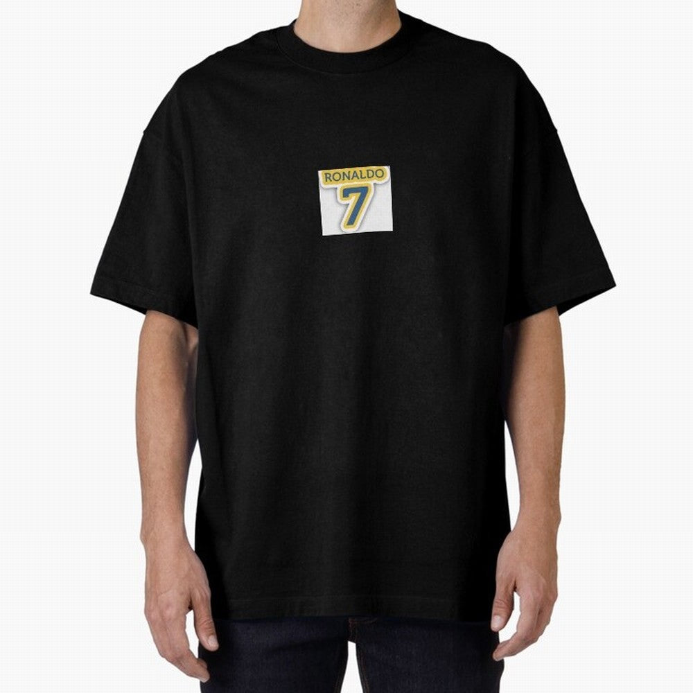Ronaldo sticker Oversized T-Shirt Feel Global Football Passion for FIFA World Cup 2026, Highlighting Messi, CR7 and Mbappe, Portugal, Football Passion, Legendary Performances, Festival Vibes and Supporter Community; Ideal for Fans Who Follow Messi,