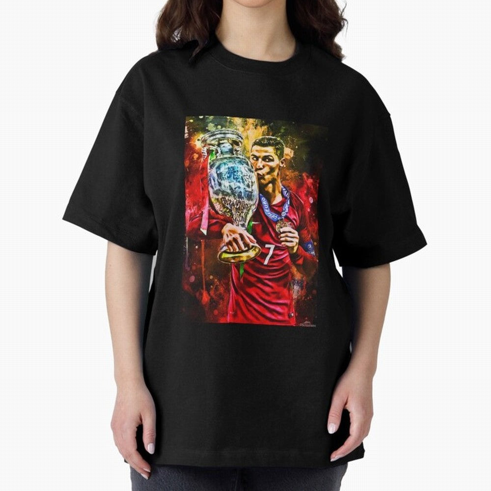 Christiano Ronaldo Oversized T-Shirt Celebrate Classic Football Spirit in FIFA World Cup 2026 Group Stage Spirit, Featuring England, Haaland, Tournament Hype, Historic Matchups, Family Viewing Parties and Global Sports Pride; Ideal for Passionate