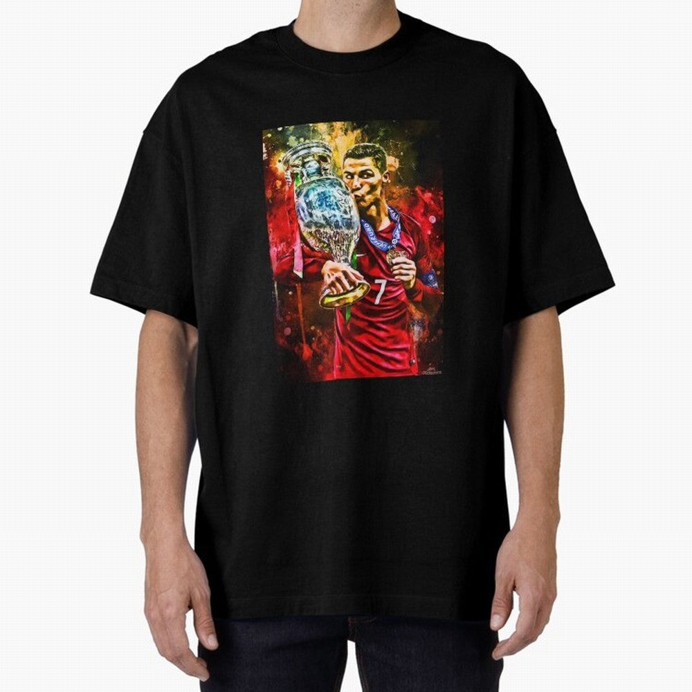Christiano Ronaldo Oversized T-Shirt Celebrate Classic Football Spirit in FIFA World Cup 2026 Group Stage Spirit, Featuring England, Haaland, Tournament Hype, Historic Matchups, Family Viewing Parties and Global Sports Pride; Ideal for Passionate