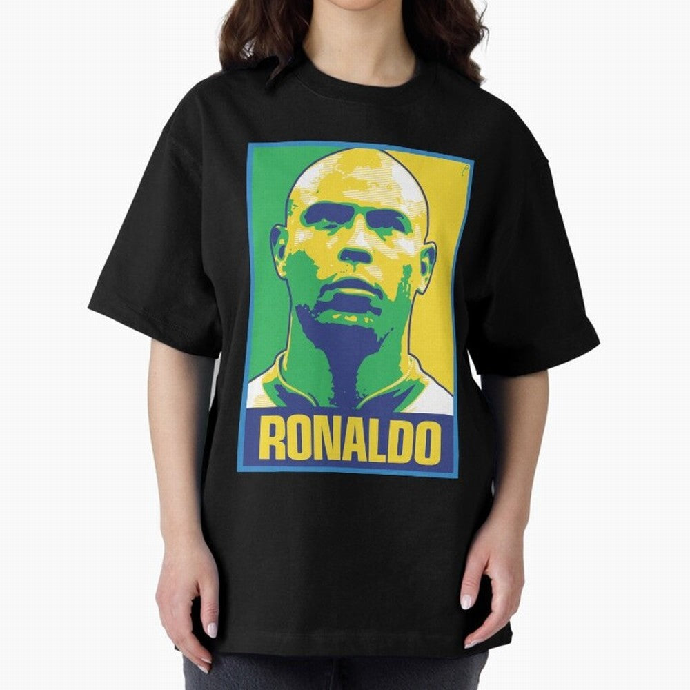 Ronaldo - BRAZIL Oversized T-Shirt Support the Legends of Match Day Hype around FIFA World Cup 2026, Mbappe, England, Tournament Hype, Historic Matchups, Family Viewing Parties and Global Sports Pride; Built for Supporters Chasing Trophy Dreams,