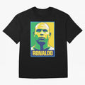 Ronaldo - BRAZIL Oversized T-Shirt Support the Legends of Match Day Hype around FIFA World Cup 2026, Mbappe, England, Tournament Hype, Historic Matchups, Family Viewing Parties and Global Sports Pride; Built for Supporters Chasing Trophy Dreams,