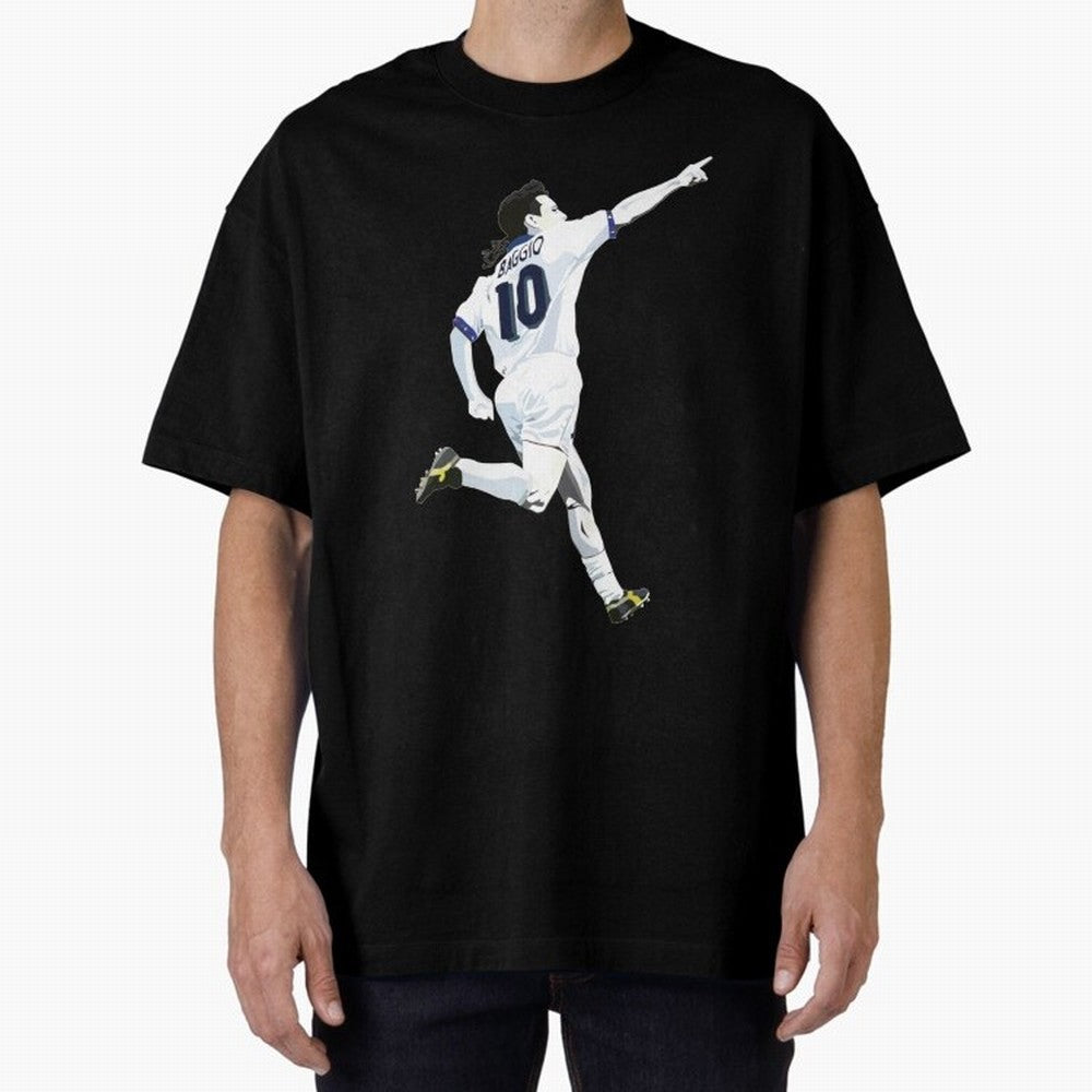 Roberto Baggio - Italy | Mbappe gift Oversized T-Shirt Discover FIFA World Cup 2026 Filled with Cristiano Ronaldo, Germany Energy, Sports Nostalgia, International Competition, Famous Players and Unforgettable Victories; Great for Supporters Who