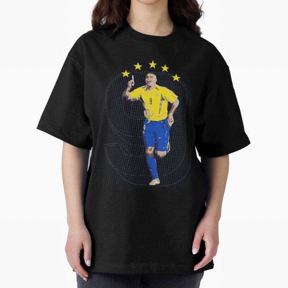 Ronaldo Fenomeno Oversized T-Shirt Stand Proud for FIFA World Cup 2026 Group Stage Connected to Messi and Cristiano Ronaldo, France and Portugal Energy, Vintage Soccer Flavor, Modern Football Stars, National Flags and Final Night Emotion; Great for