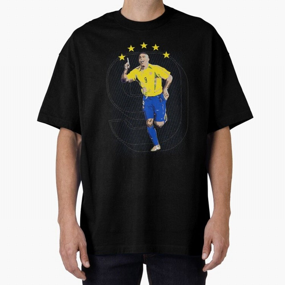 Ronaldo Fenomeno Oversized T-Shirt Stand Proud for FIFA World Cup 2026 Group Stage Connected to Messi and Cristiano Ronaldo, France and Portugal Energy, Vintage Soccer Flavor, Modern Football Stars, National Flags and Final Night Emotion; Great for