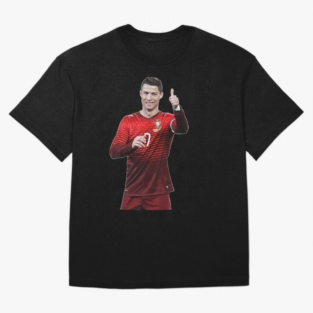 Ronaldo Thumbs Up Oversized T-Shirt Bring Trophy Dreams to FIFA World Cup 2026 Inspired by Cristiano Ronaldo, Haaland and CR7, Spain Energy, Worldwide Fan Energy, Dramatic Goals, Stadium Lights and Championship Celebrations; Made for Die Hard