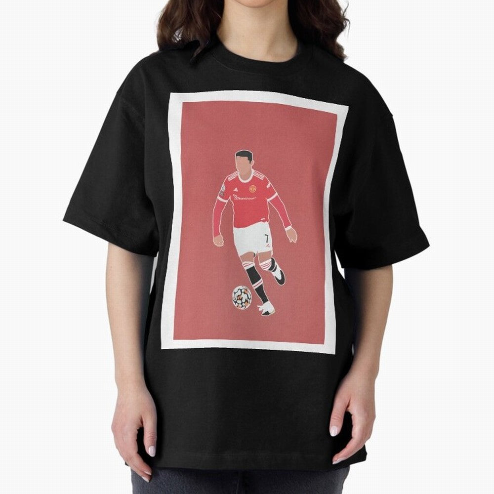Cristiano Ronaldo 2 Oversized T-Shirt Bring Stadium Energy to FIFA World Cup 2026 Group Stage Spirit, with France, Neymar, Classic Soccer Heritage, Championship Pressure, Fan Loyalty and International Pride; Created for Match Day Parties, Soccer