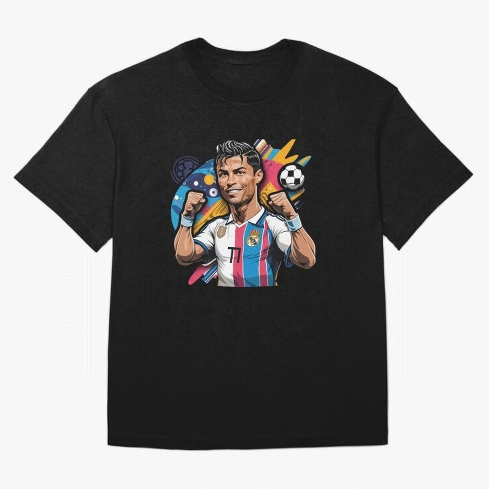Cristiano Ronaldo cr7 Oversized T-Shirt Carry the Dream of Global Football Passion for FIFA World Cup 2026 Group Stage, Filled with CR7, Spain, Global Supporter Spirit, Legendary Goals, National Colors and Tournament Celebration; Made for