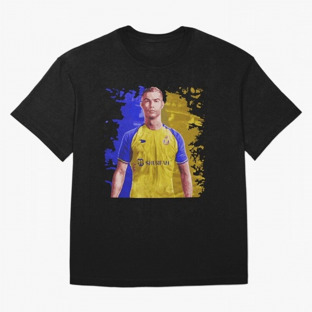 Ronaldo CR7 al nassr Oversized T-Shirt Fuel Your Fan Pride for Match Day Hype around FIFA World Cup 2026 USA Canada Mexico, Neymar, Germany, Retro Football Energy, Iconic Rivalries, Trophy Chase Drama and Stadium Atmosphere; Ideal for Football