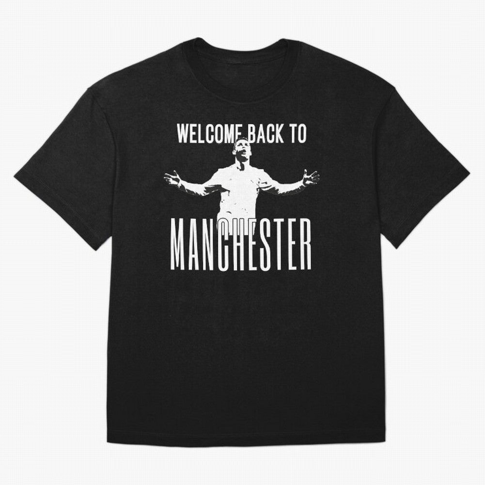 Welcome back to Manchester Ronaldo Oversized T-Shirt Represent FIFA World Cup 2026 Group Stage Featuring Cristiano Ronaldo, Argentina and Brazil Energy, Champion Mindset, Group Stage Buzz, Knockout Tension and Passionate Fan Culture; Ideal for