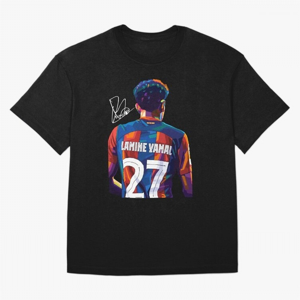 Lamine Yamal Football Player Wpap Art Oversized T-Shirt Bring Champion Energy into FIFA World Cup 2026 for Fans of Cristiano Ronaldo and Portugal, Bringing Retro Football Energy, Iconic Rivalries, Trophy Chase Drama and Stadium Atmosphere; Ideal