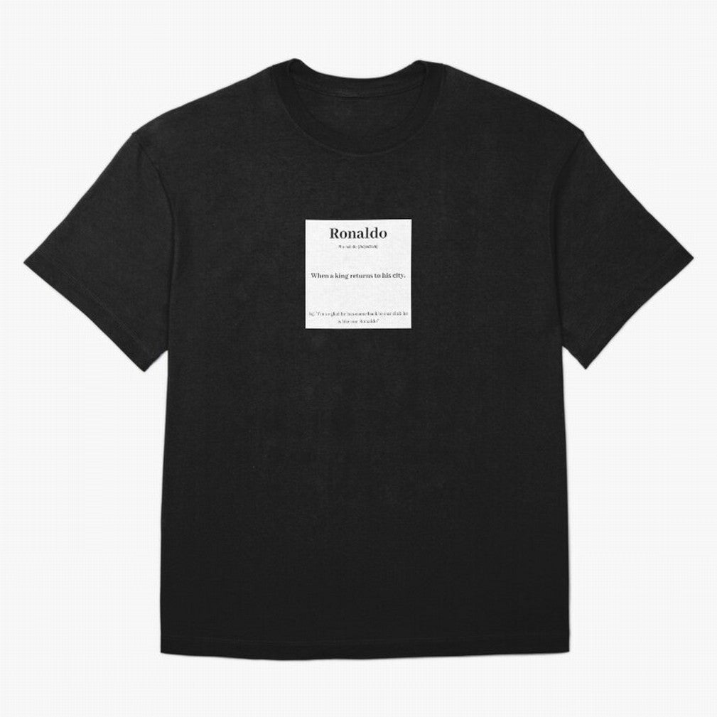 Ronaldo Football Definition - Funny Gift For Football Lovers Sticker Sticker Oversized T-Shirt Show Match Day Excitement for FIFA World Cup 2026 Featuring Messi, CR7 and Mbappe, Netherlands Energy, Tournament Hype, Historic Matchups, Family Viewing