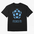 Retro World Cup 70 Logo Oversized T-Shirt Back the Journey through Match Day Hype around FIFA World Cup 2026, Mbappe and Neymar, Spain, Retro Football Energy, Iconic Rivalries, Trophy Chase Drama and Stadium Atmosphere; Made for Die Hard
