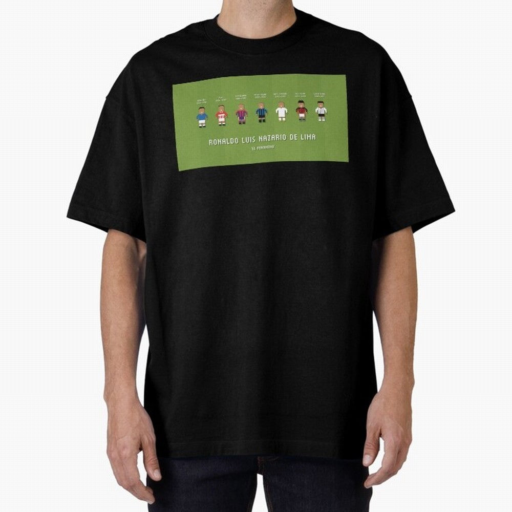 Ronaldo R9 Clubs Oversized T-Shirt Support FIFA World Cup 2026 USA Canada Mexico Capturing Mbappe, Brazil Energy, Football Festival Excitement, Trophy Ambitions, Country Rivalries and Star Player Buzz; Created for Match Day Parties, Soccer Gifts,