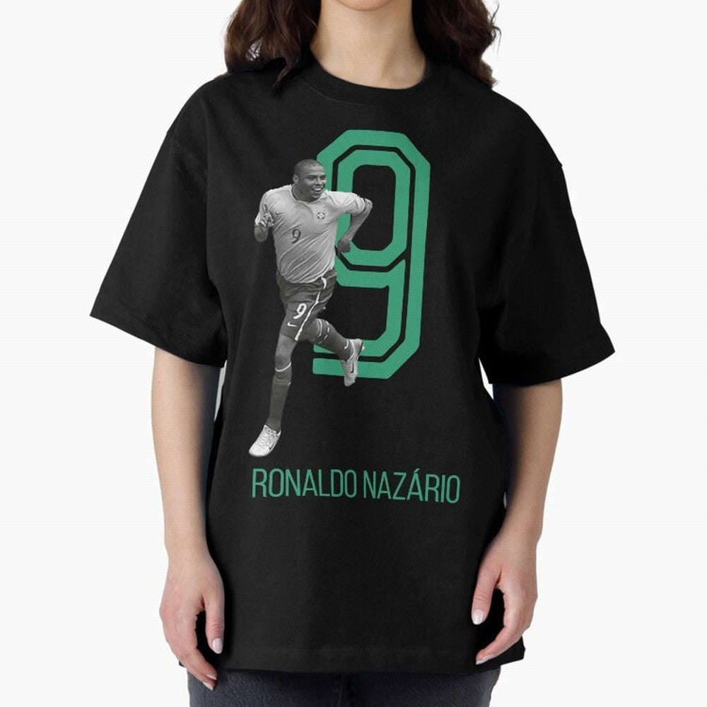 Ronaldo Naz¨¢rio Retro Oversized T-Shirt Celebrate Football Heritage in the FIFA World Cup 2026 USA Canada Mexico Journey through CR7 Highlights, Portugal, Spain and Germany Pride, Vintage Soccer Flavor, Modern Football Stars, National Flags and
