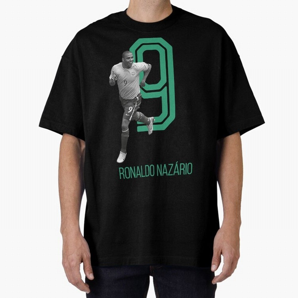 Ronaldo Naz¨¢rio Retro Oversized T-Shirt Celebrate Football Heritage in the FIFA World Cup 2026 USA Canada Mexico Journey through CR7 Highlights, Portugal, Spain and Germany Pride, Vintage Soccer Flavor, Modern Football Stars, National Flags and