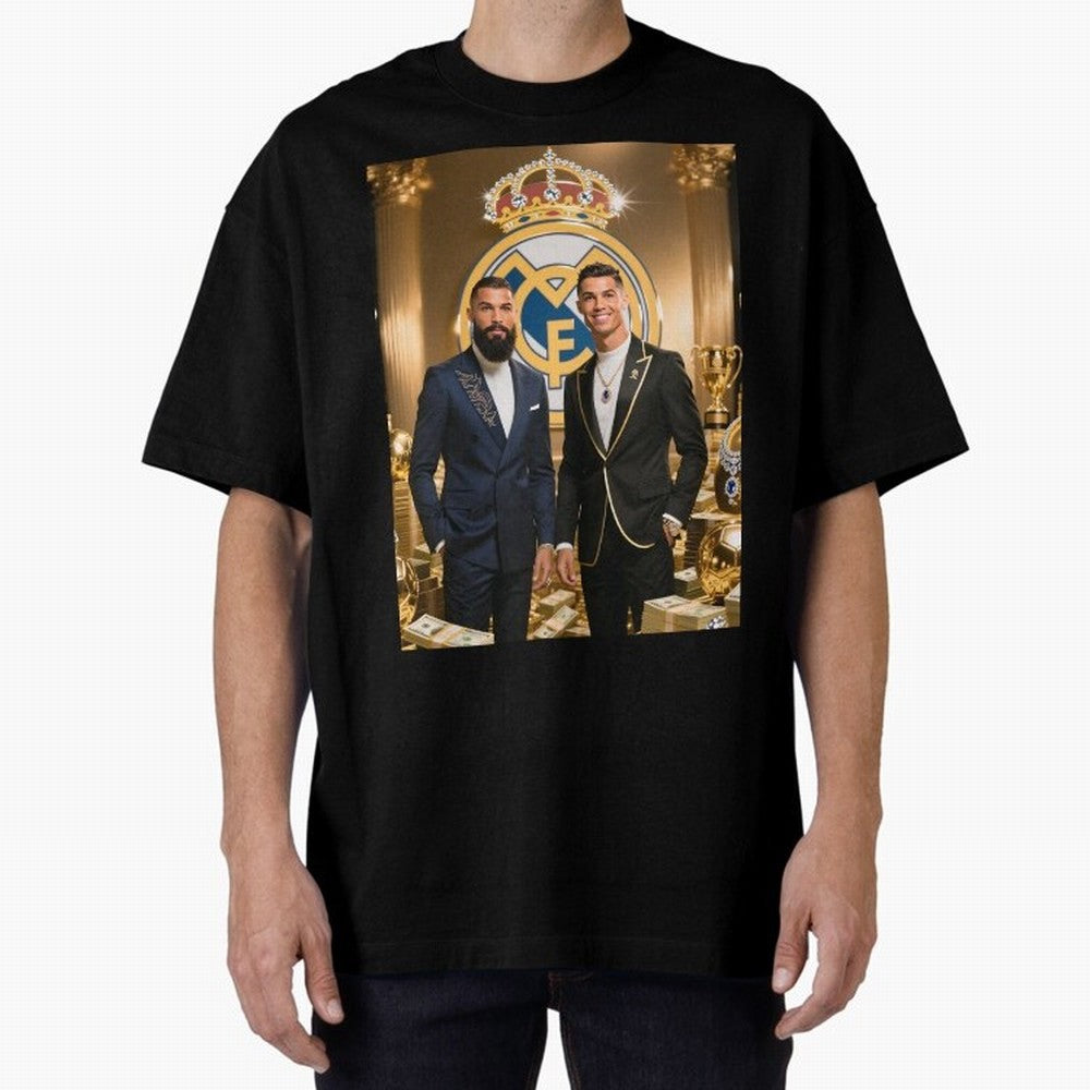Viking Stars Oversized T-Shirt Capture Stadium Memories from Match Day Hype around FIFA World Cup 2026 Group Stage, Messi and Cristiano Ronaldo, England, France and Netherlands, Sports Nostalgia, International Competition, Famous Players and
