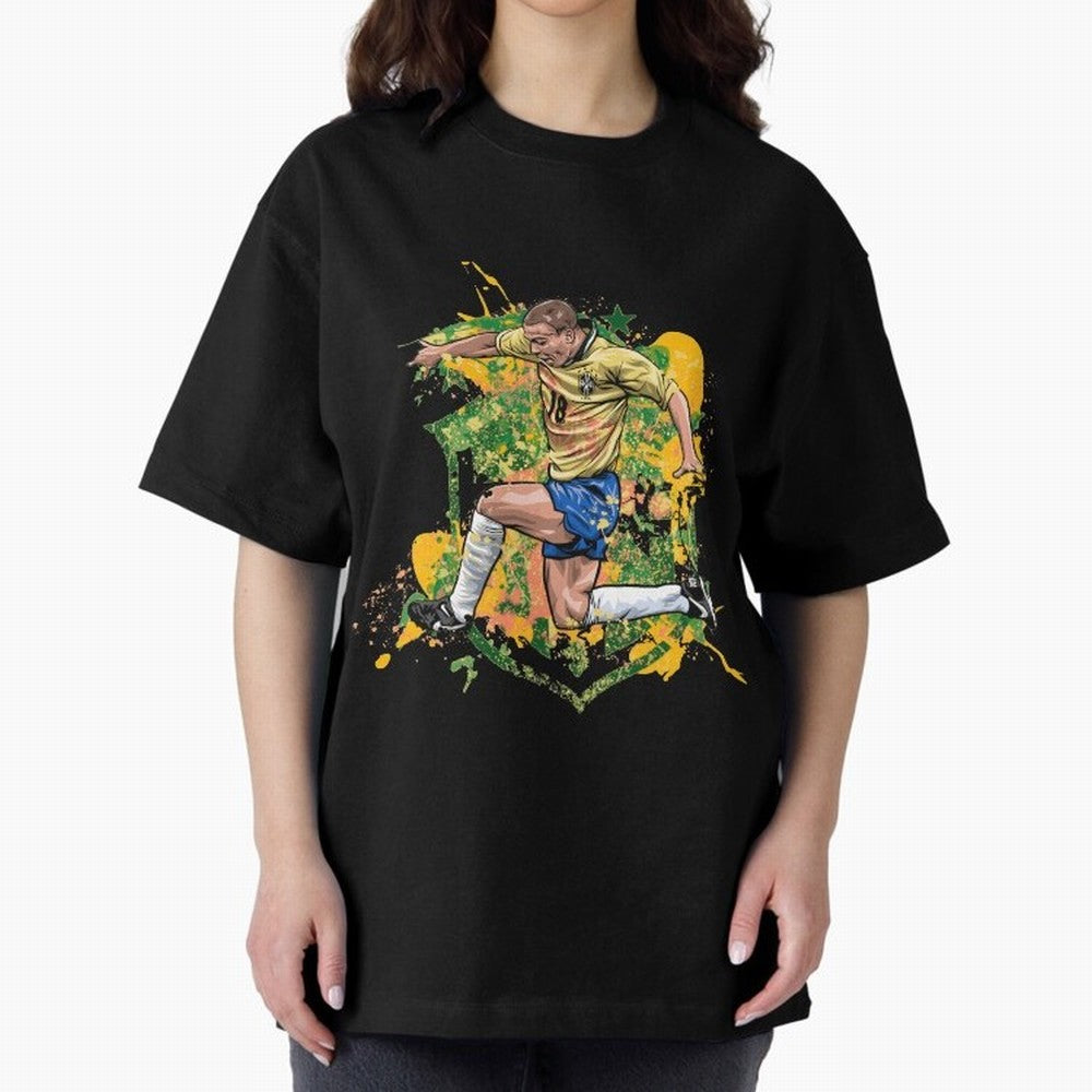 Ronaldo Nazario de Lima - Fenomeno do Brasil Oversized T-Shirt Mark Match Day Hype around FIFA World Cup 2026 Group Stage, CR7, England, Match Day Excitement, Supporter Culture, Golden Goals and Global Football Passion; Perfect for Supporters Who