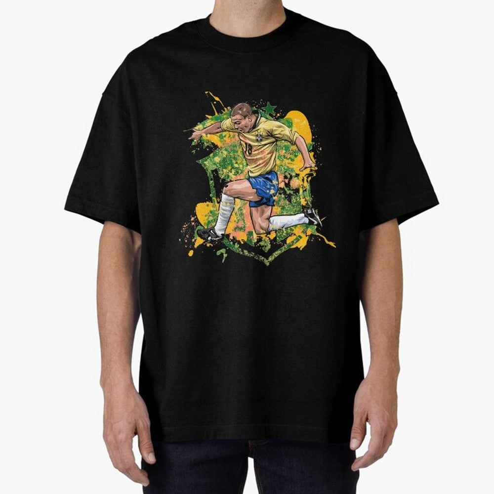 Ronaldo Nazario de Lima - Fenomeno do Brasil Oversized T-Shirt Mark Match Day Hype around FIFA World Cup 2026 Group Stage, CR7, England, Match Day Excitement, Supporter Culture, Golden Goals and Global Football Passion; Perfect for Supporters Who