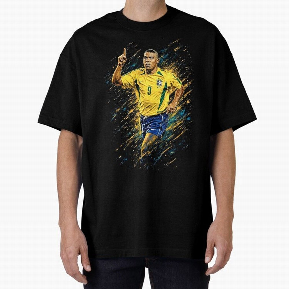 R9 Ronaldo Football Legend Oversized T-Shirt Feel the Trophy Chase of Match Day Hype around FIFA World Cup 2026, Neymar, Haaland and Cristiano Ronaldo, Brazil, Goal Celebration Energy, Supporter Heritage, Football Icons and Worldwide Tournament