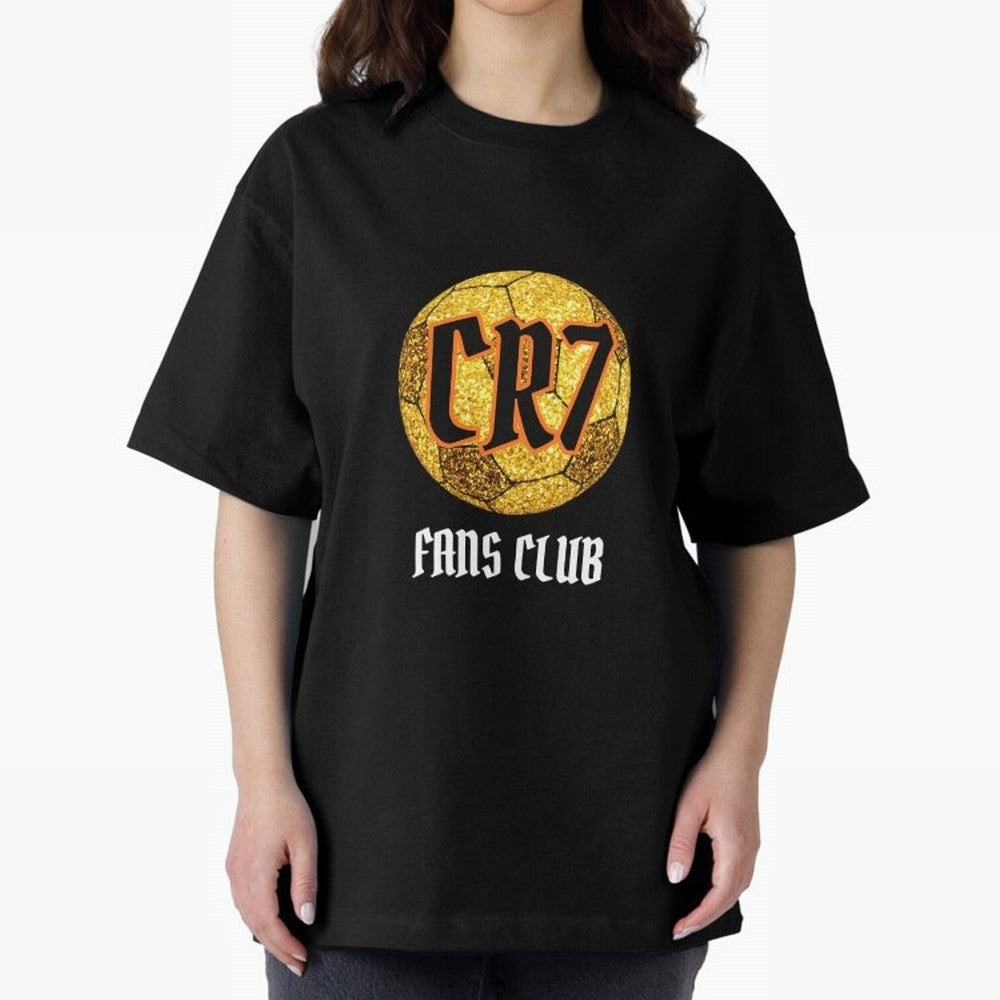 CR7 BLK 2 Oversized T-Shirt Represent Football Lovers during Global Football Passion for FIFA World Cup 2026 Group Stage, Filled with Haaland, England, Stadium Memories, Football Loyalty, International Chants and Championship Tradition; Perfect for