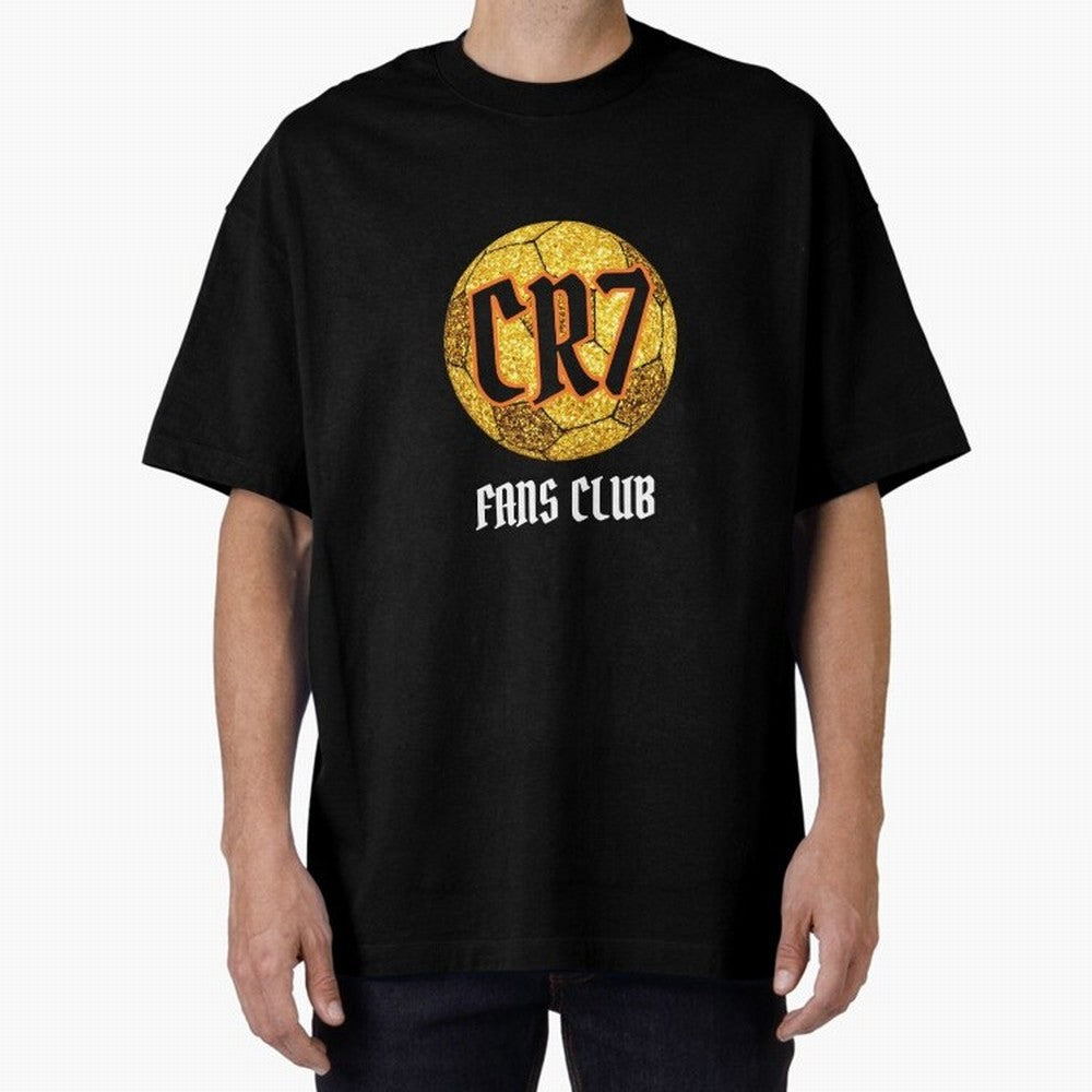 CR7 BLK 2 Oversized T-Shirt Represent Football Lovers during Global Football Passion for FIFA World Cup 2026 Group Stage, Filled with Haaland, England, Stadium Memories, Football Loyalty, International Chants and Championship Tradition; Perfect for