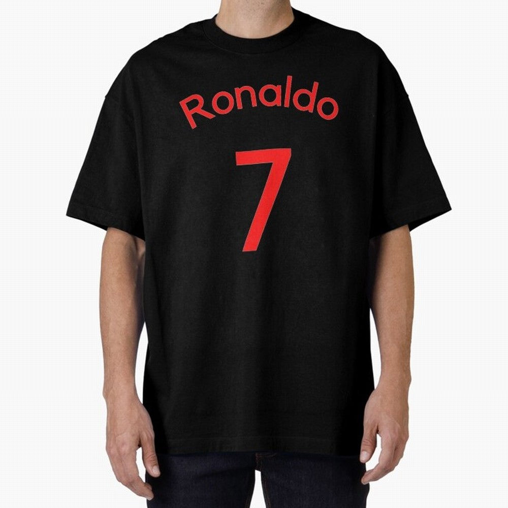 Ronaldo Manchester United Oversized T-Shirt Stand Proud for FIFA World Cup 2026 Spirit, Built around Netherlands, Mbappe, Sports Nostalgia, International Competition, Famous Players and Unforgettable Victories; Great for Watch Parties, Sports Bars,