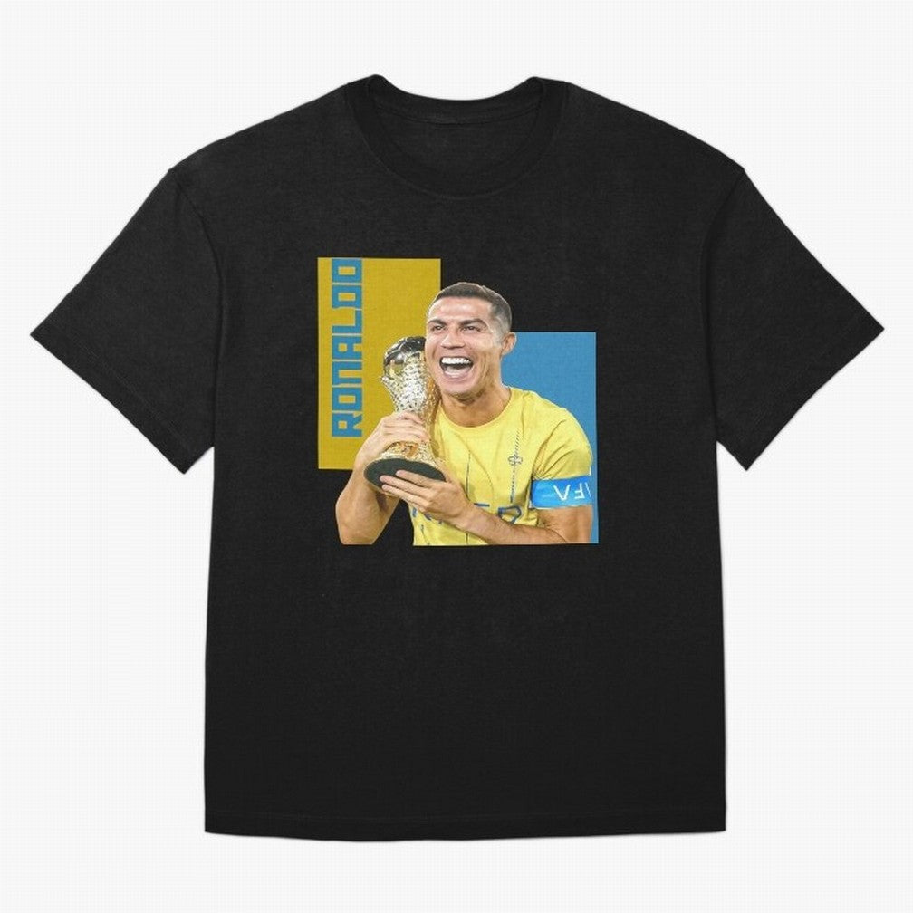 Ronaldo Oversized T-Shirt Elevate Global Football Passion for FIFA World Cup 2026 USA Canada Mexico, Centered on Haaland, France and Portugal, Vintage Soccer Flavor, Modern Football Stars, National Flags and Final Night Emotion; Made for Die Hard