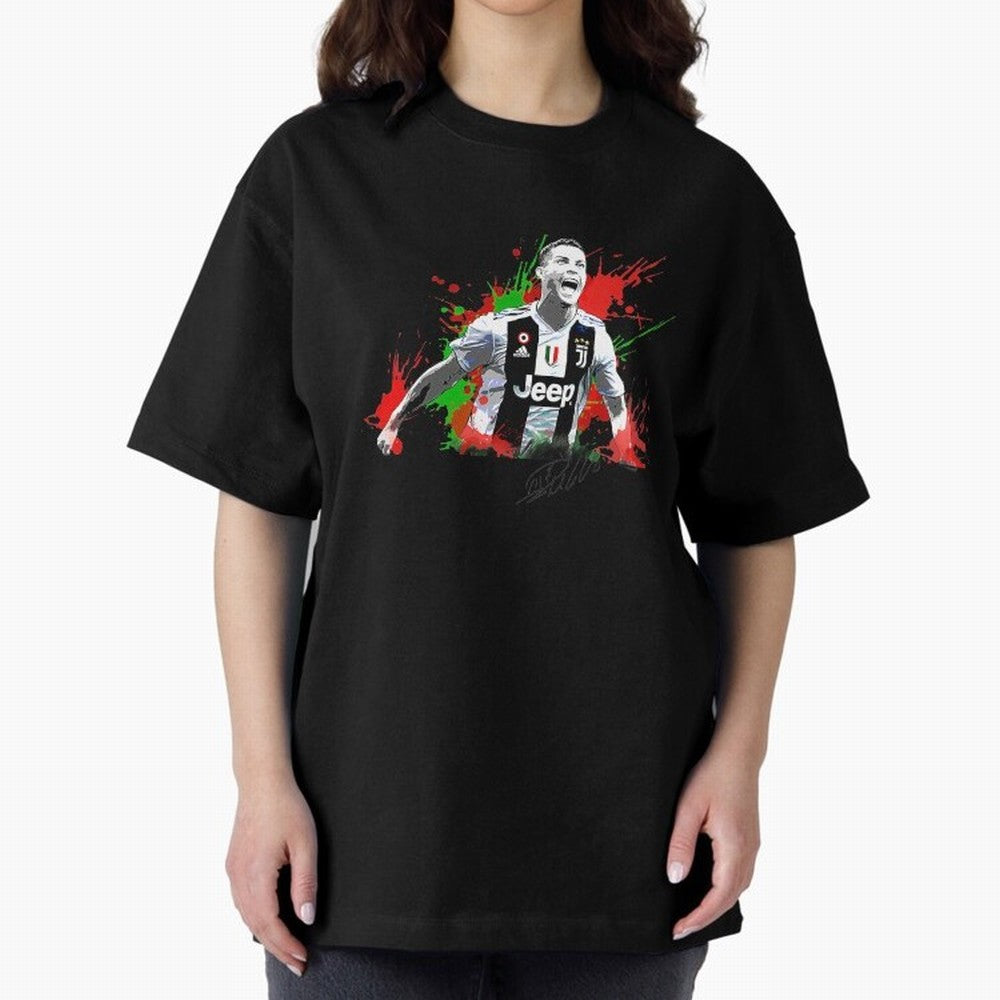 Cristiano Ronaldo Fan Oversized T-Shirt Embrace FIFA World Cup 2026 USA Canada Mexico Filled with Neymar, France and Portugal Energy, Vintage Soccer Flavor, Modern Football Stars, National Flags and Final Night Emotion; Ideal for Fans Who Follow