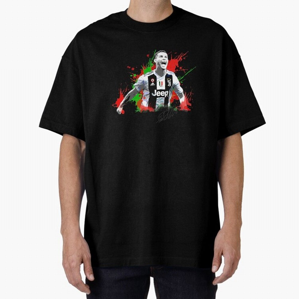 Cristiano Ronaldo Fan Oversized T-Shirt Embrace FIFA World Cup 2026 USA Canada Mexico Filled with Neymar, France and Portugal Energy, Vintage Soccer Flavor, Modern Football Stars, National Flags and Final Night Emotion; Ideal for Fans Who Follow