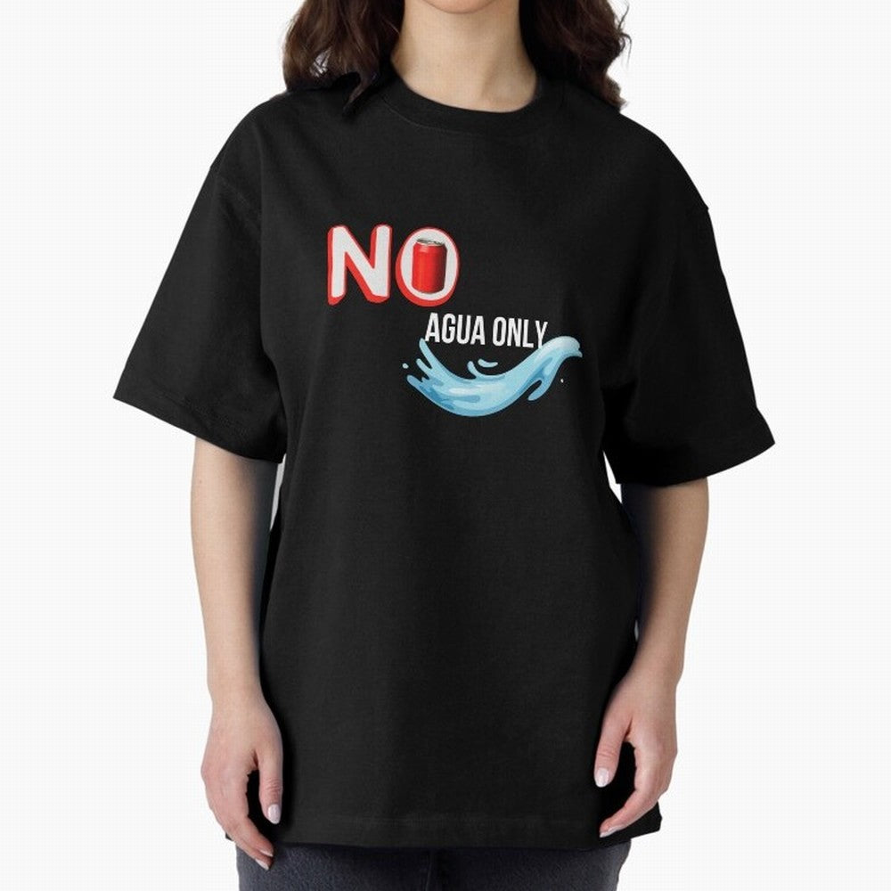 Cristiano Ronaldo - No Soda Coca Drink Agua Water Only Oversized T-Shirt Celebrate Golden Goal Energy in FIFA World Cup 2026 Group Stage for Fans of Cristiano Ronaldo, Haaland and CR7 and England, Bringing Match Day Excitement, Supporter Culture,