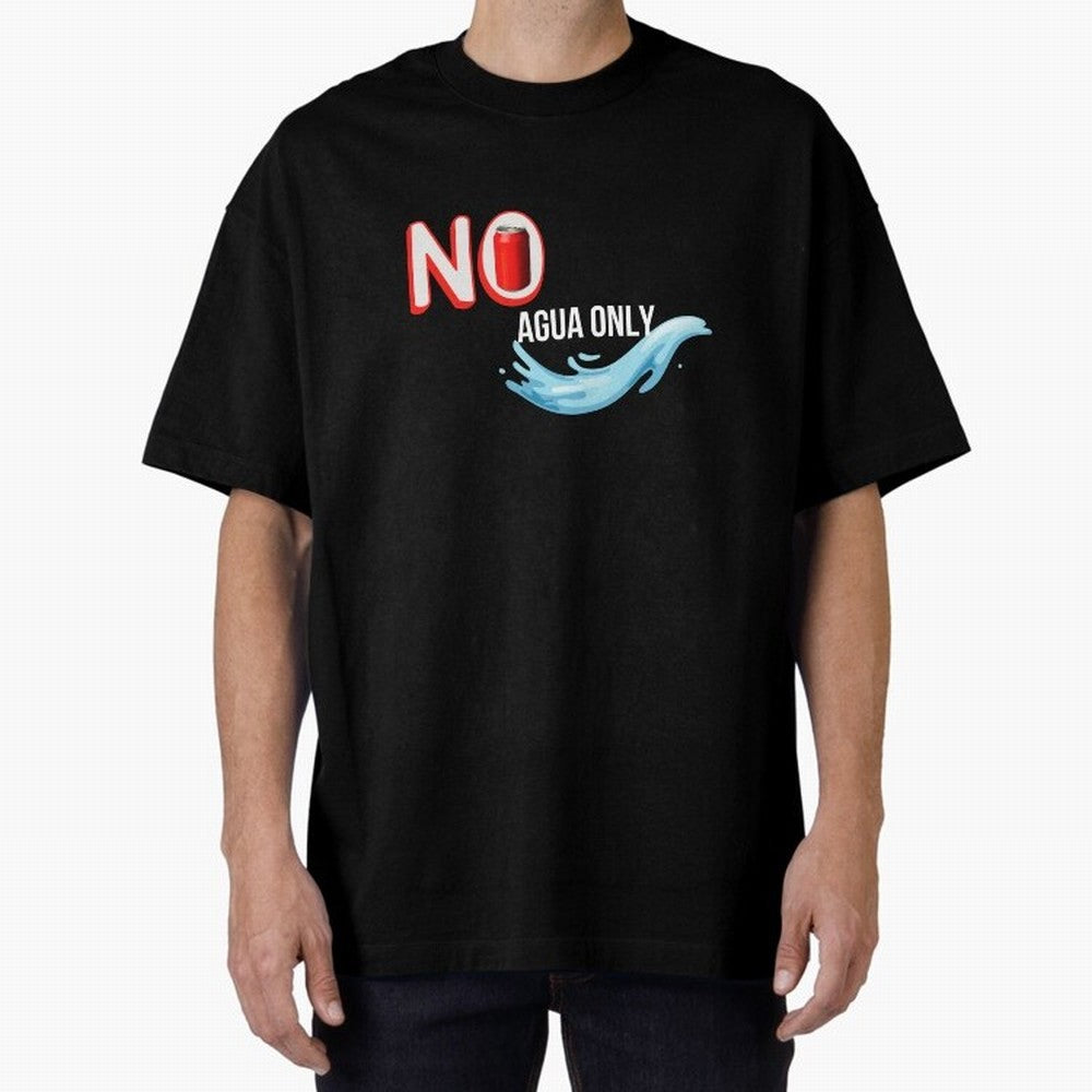 Cristiano Ronaldo - No Soda Coca Drink Agua Water Only Oversized T-Shirt Celebrate Golden Goal Energy in FIFA World Cup 2026 Group Stage for Fans of Cristiano Ronaldo, Haaland and CR7 and England, Bringing Match Day Excitement, Supporter Culture,