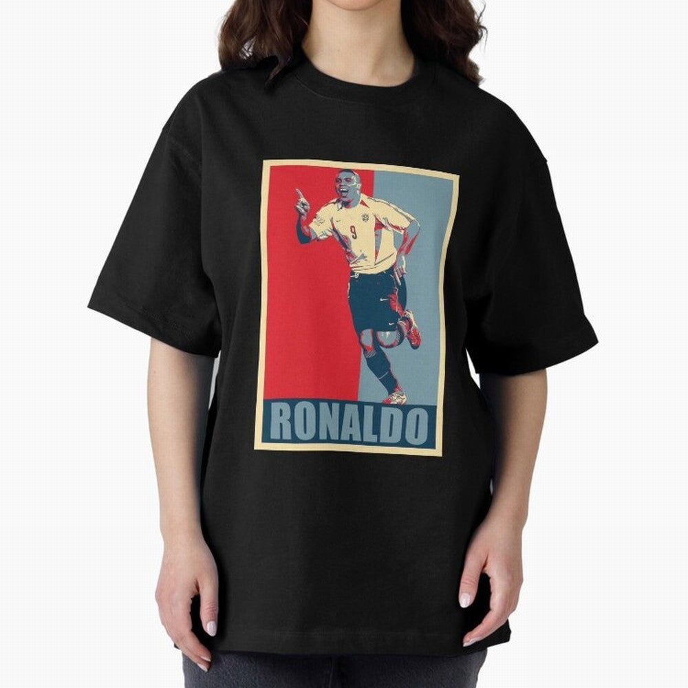 Ronaldo De Lima Celebration Oversized T-Shirt Create FIFA World Cup 2026 Group Stage Spirit, Made for Portugal, Cristiano Ronaldo, Haaland and CR7, Football Festival Excitement, Trophy Ambitions, Country Rivalries and Star Player Buzz; Made for