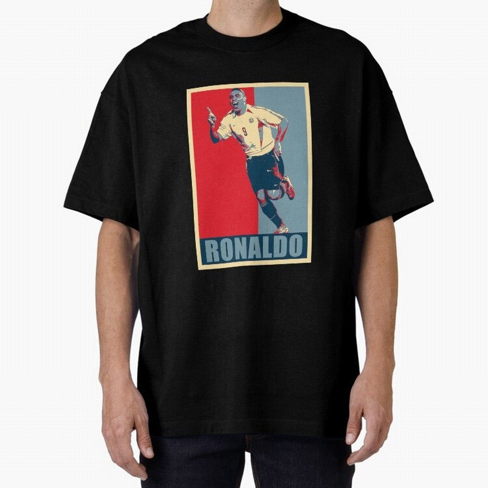 Ronaldo De Lima Celebration Oversized T-Shirt Create FIFA World Cup 2026 Group Stage Spirit, Made for Portugal, Cristiano Ronaldo, Haaland and CR7, Football Festival Excitement, Trophy Ambitions, Country Rivalries and Star Player Buzz; Made for