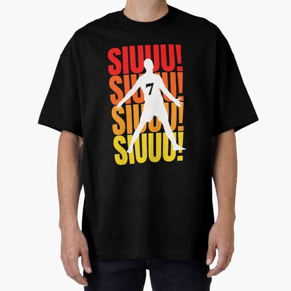 Christiano Ronaldo Siuuu Oversized T-Shirt Feel the Roar of FIFA World Cup 2026 Made for Messi, Netherlands Energy, Fan Favorite Moments, National Team Passion, Big Match Drama and Soccer History; Perfect for Supporters Who Want Bold Football