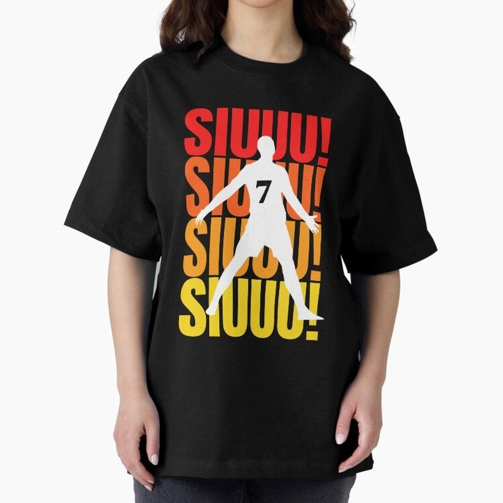 Christiano Ronaldo Siuuu Oversized T-Shirt Feel the Roar of FIFA World Cup 2026 Made for Messi, Netherlands Energy, Fan Favorite Moments, National Team Passion, Big Match Drama and Soccer History; Perfect for Supporters Who Want Bold Football