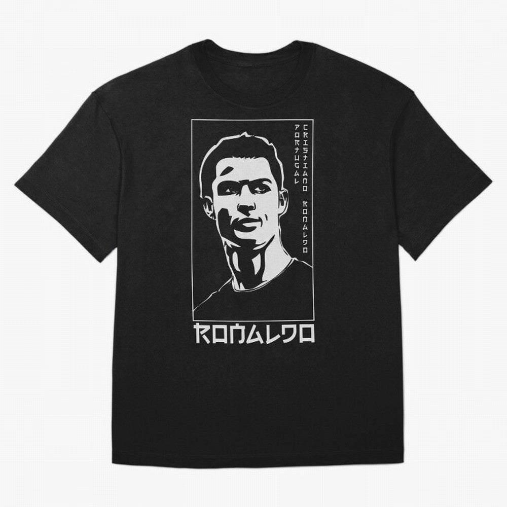 Ronaldo Japanese Style Portrait art illustration Oversized T-Shirt Show Support during FIFA World Cup 2026 Spirit, Filled with Portugal, Messi, Football Passion, Legendary Performances, Festival Vibes and Supporter Community; Great for Watch
