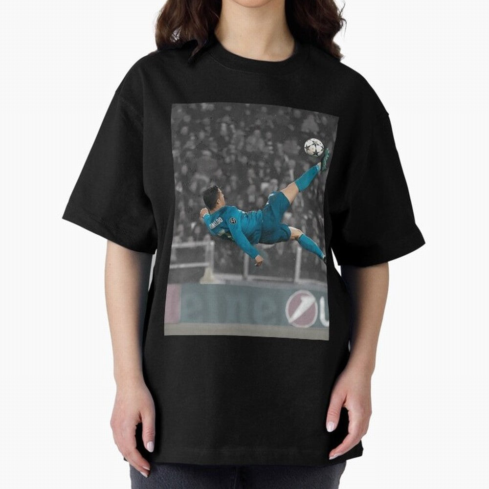 C Ronaldo Poster	 Oversized T-Shirt Spotlight the FIFA World Cup 2026 Journey through Messi, CR7 and Mbappe Highlights, England, France and Netherlands Pride, Football Passion, Legendary Performances, Festival Vibes and Supporter Community; Great