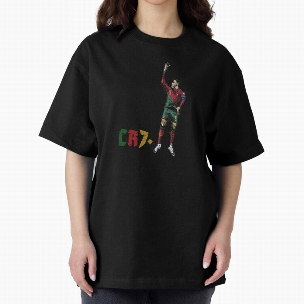 CR7. Oversized T-Shirt Support Global Football Passion for FIFA World Cup 2026, Driven by CR7, England and Germany, Supporter Pride, Iconic Celebrations, Legendary Names and Global Match Day Energy; Created for Match Day Parties, Soccer Gifts, Fan
