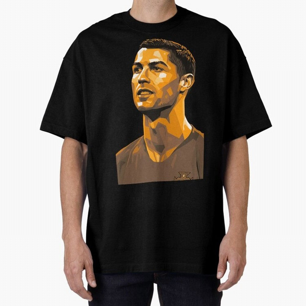 Ronaldo Oversized T-Shirt Support Your Favorite Stars during FIFA World Cup 2026 for Fans of Messi and Portugal, Spain and Germany, Bringing Sports Nostalgia, International Competition, Famous Players and Unforgettable Victories; Built for