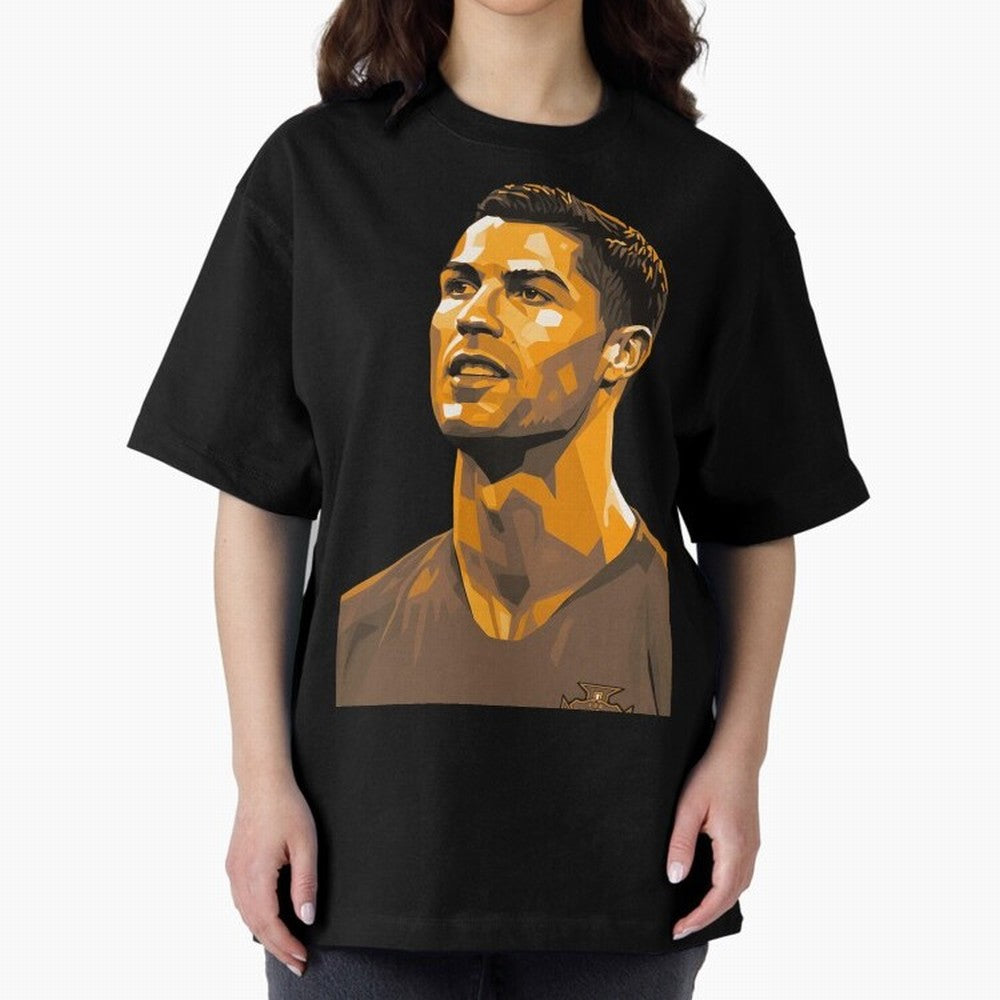 Ronaldo Oversized T-Shirt Support Your Favorite Stars during FIFA World Cup 2026 for Fans of Messi and Portugal, Spain and Germany, Bringing Sports Nostalgia, International Competition, Famous Players and Unforgettable Victories; Built for